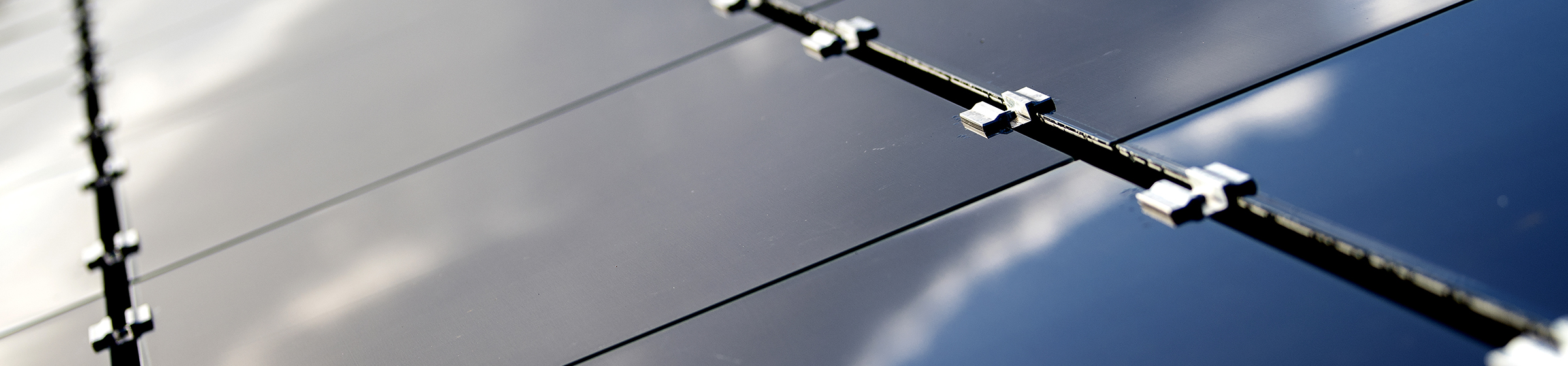 Solar panels in the sun