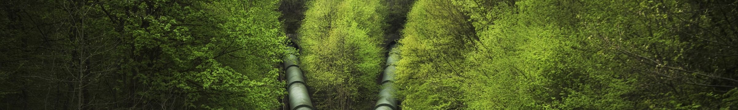 Hydro power pipes in woods