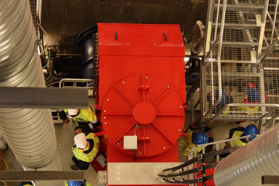 Inside Offervann power plant at the official opening on 31 August 2017.