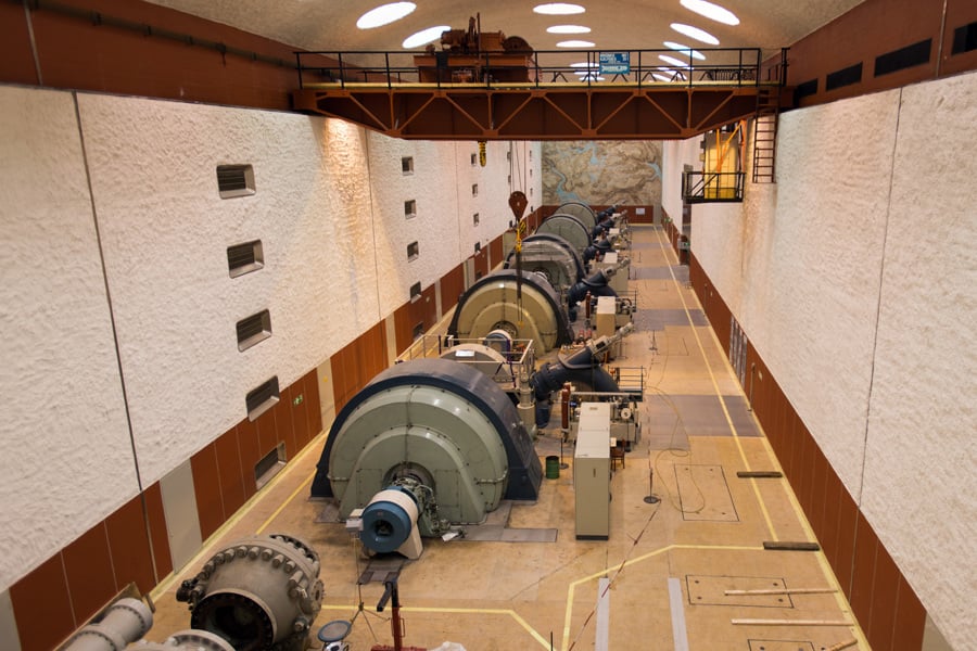 Machine room at Mår power plant