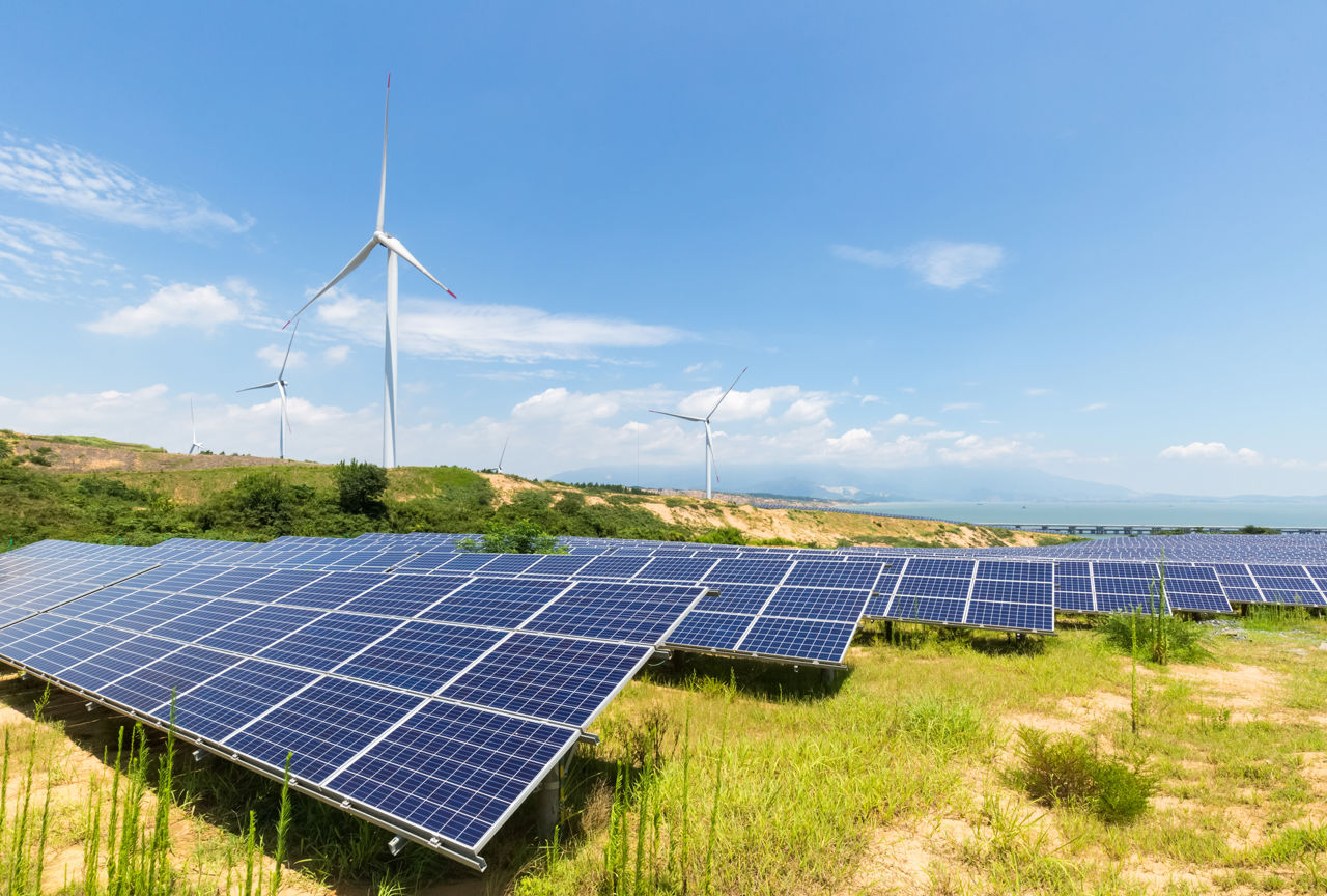 Wind and solar park
