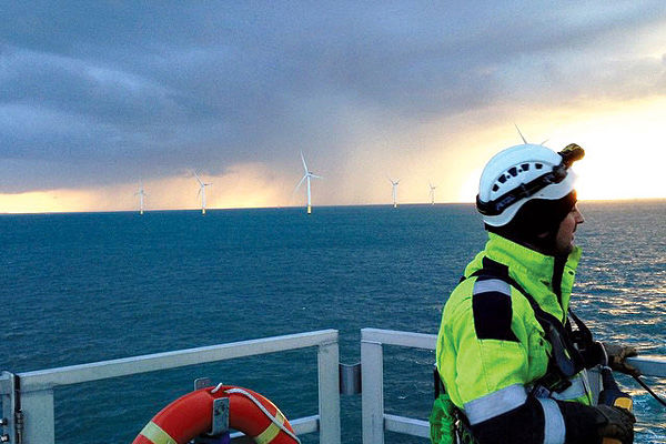 Wind turbines at sea