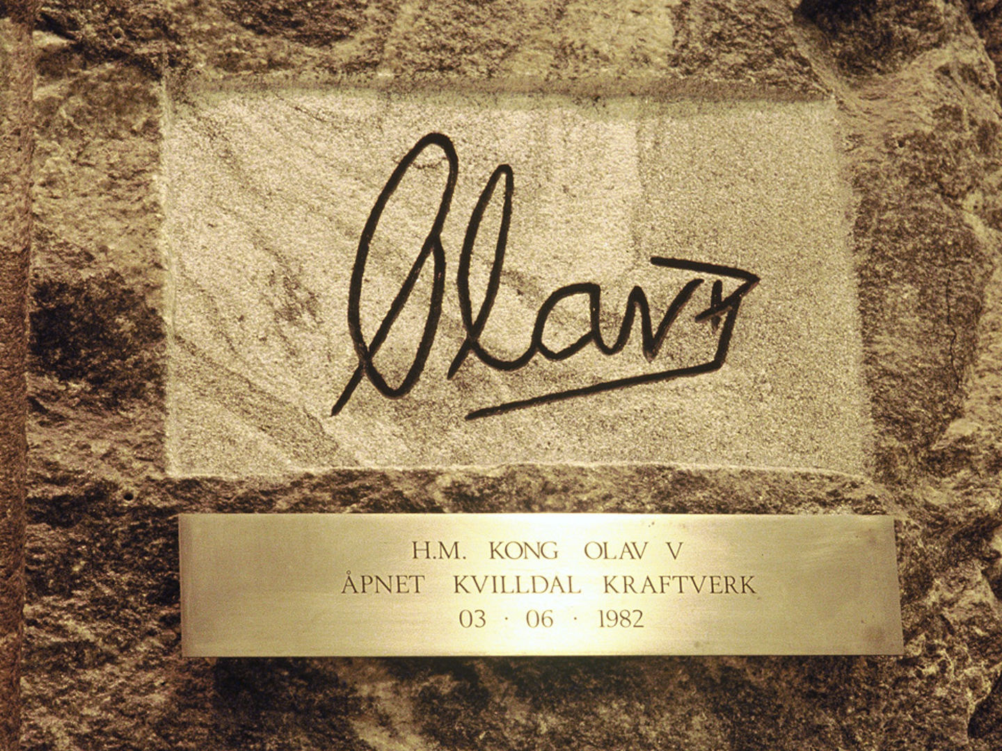 King Olav's signature