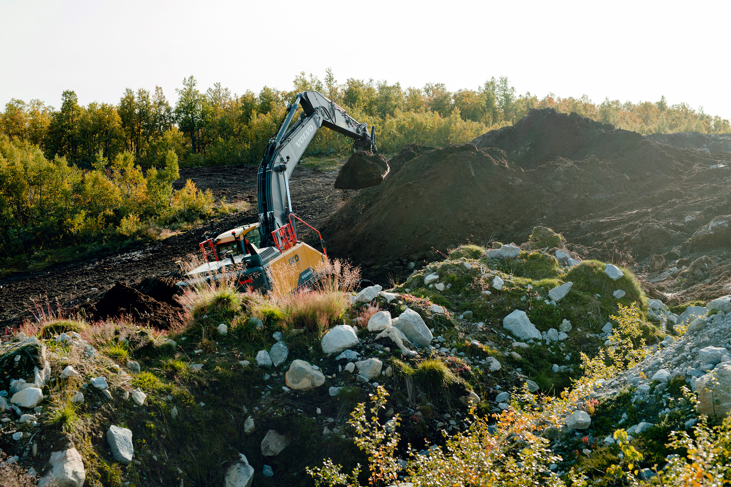 Excavator at work
