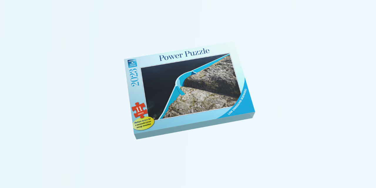Picture of a puzzle piece box with a dam as an illustration