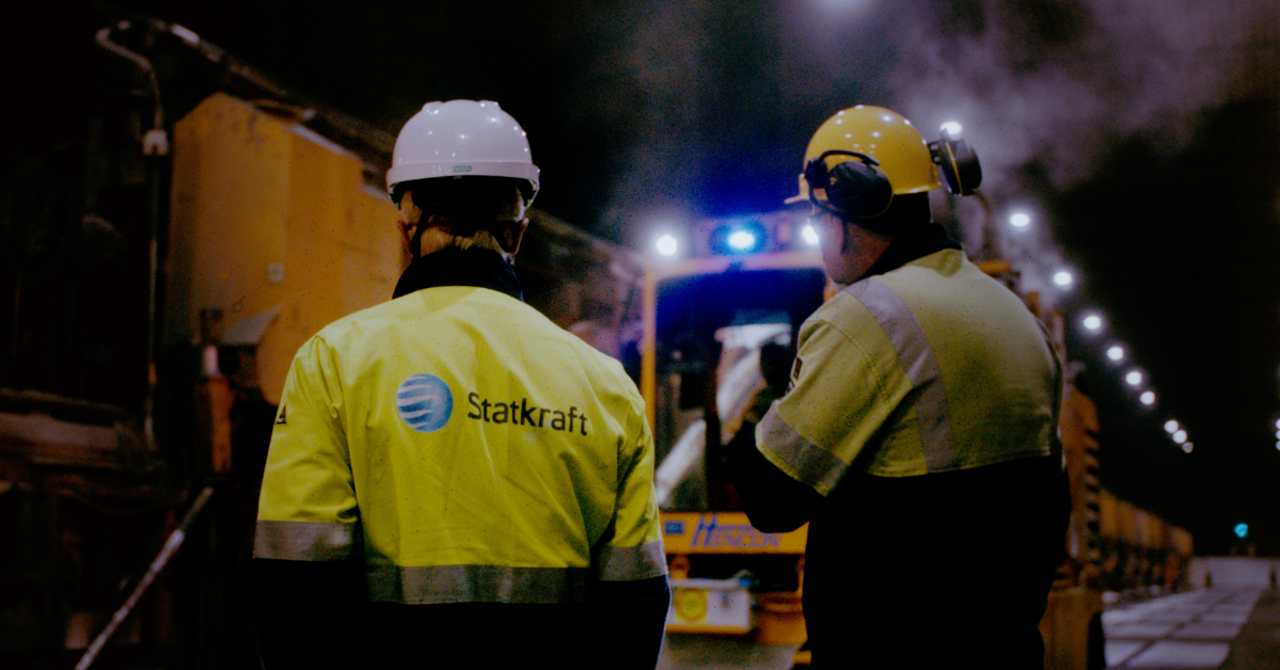 Trabajadores de Statkraft en túnel