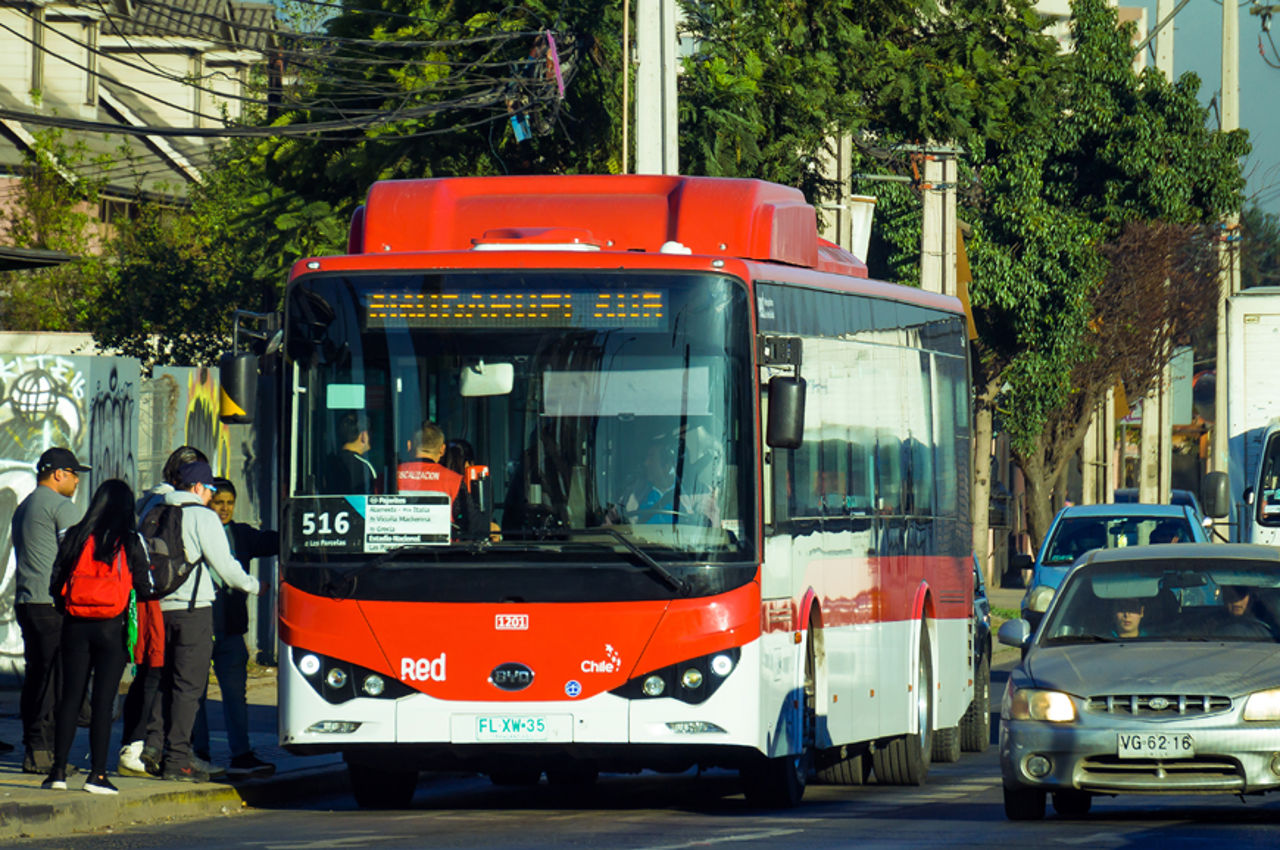 Electric bus in Chile