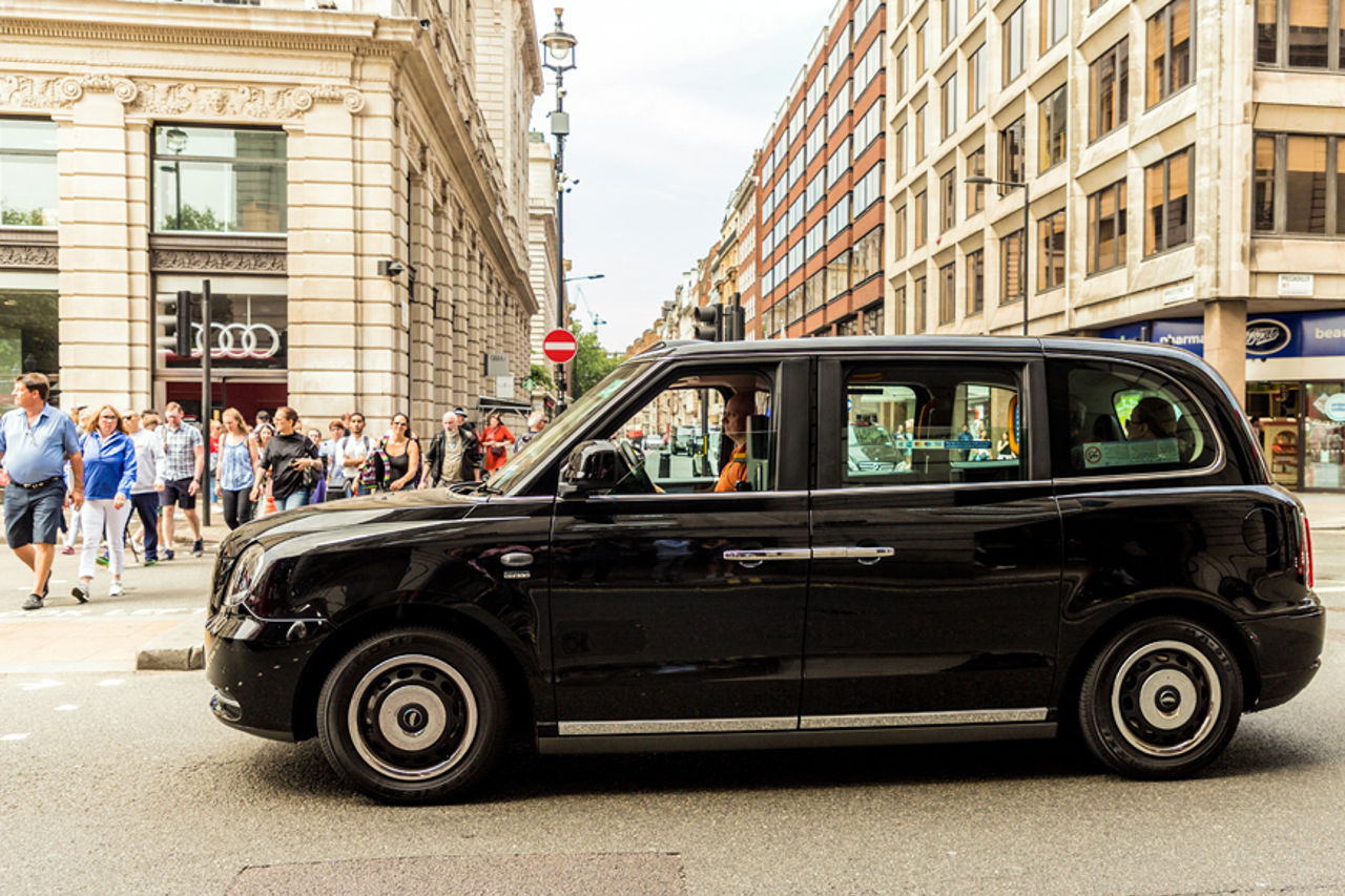 Electric taxi in London