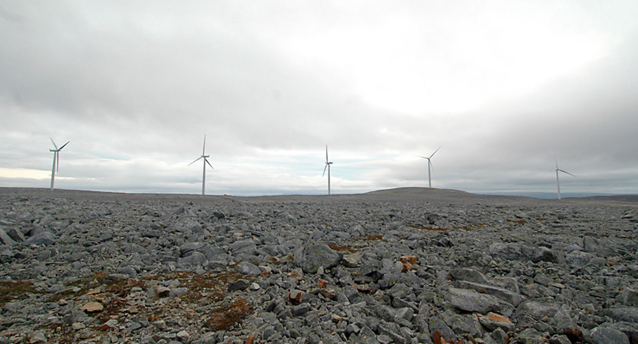 Wind farm in Finnmark County