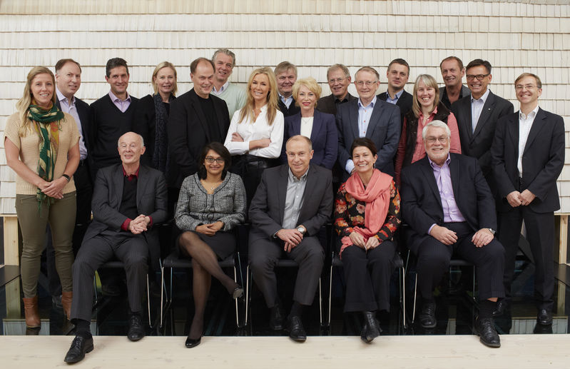 Group photo from Statkraft's Climate Roundtabl at Vang går, Norway, in 2014.