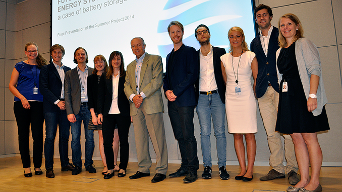 Summer students with CEO