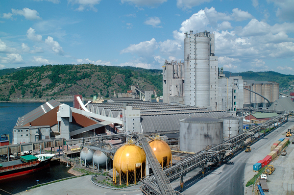 Yara's factory facility on Herøya in Porsgrunn 